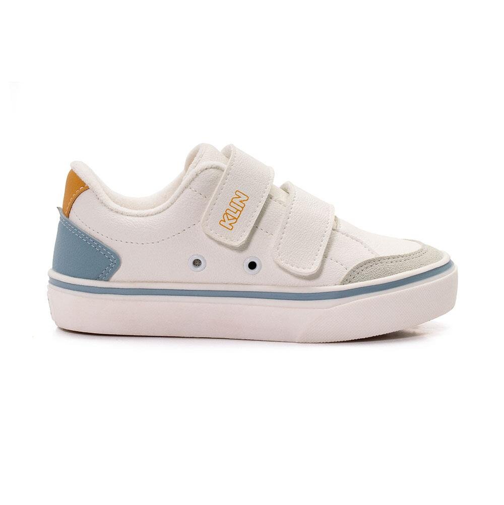 Tênis Infantil Casual Menino Klin Freestyle Mini Street Branco Azul Mel Branco 2