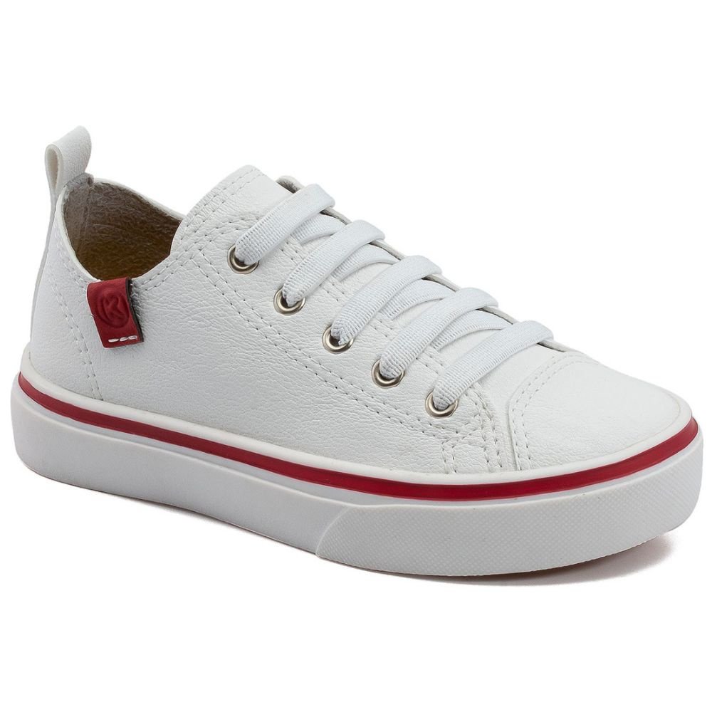 Tênis Infantil Casual Menino Klin Freestyle Mini Branco Vermelho