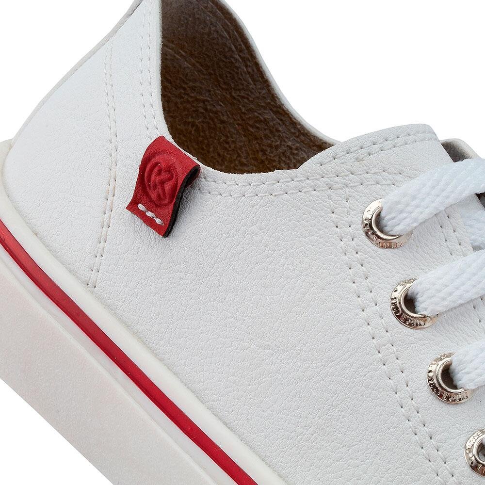 Tênis Infantil Casual Menino Klin Freestyle Mini Branco Vermelho Branco 3