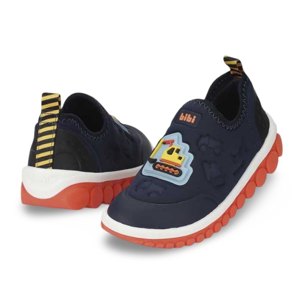 Tênis Infantil Menino Bibi Roller 2.0 Marinho Aplique de Trator Azul Marinho 4