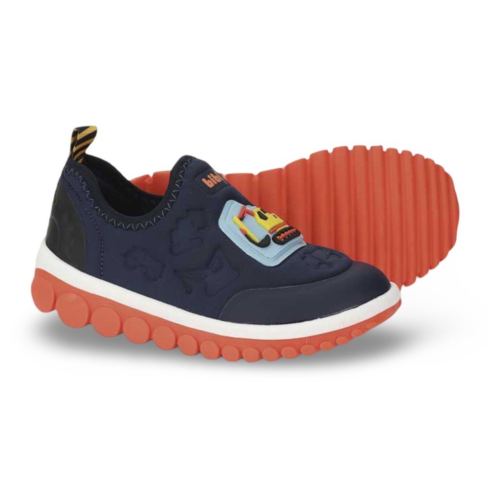 Tênis Infantil Menino Bibi Roller 2.0 Marinho Aplique de Trator Azul Marinho 5