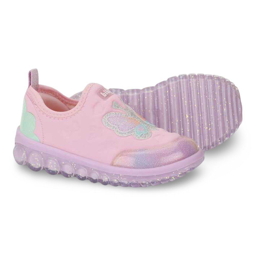 Tênis Infantil Menina Bibi Roller 2.0 Rosa Aplique de Borboleta Rosa 2