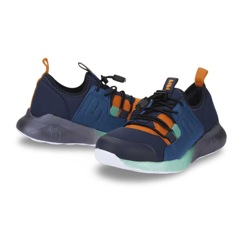 Tênis Infantil Menino Bibi Evolution II Cinza com Azul Multicores 4