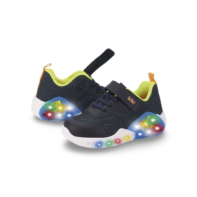 Tênis Infantil Menino Bibi Fun Light Azul Marinho de Dinossauro Azul Marinho 3
