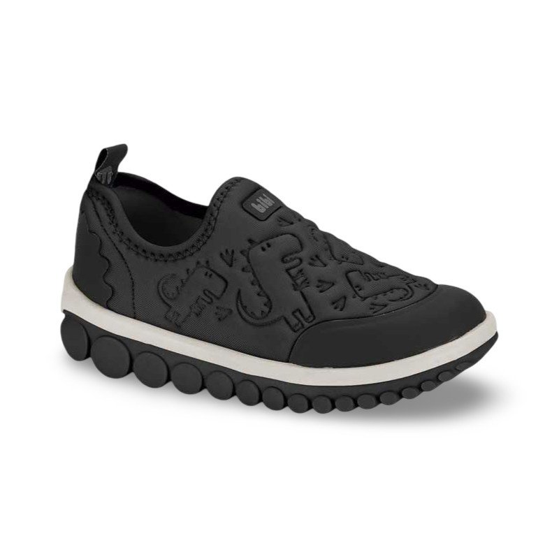 Tênis Infantil Menino Bibi Roller 2.0 Preto Dinossauro