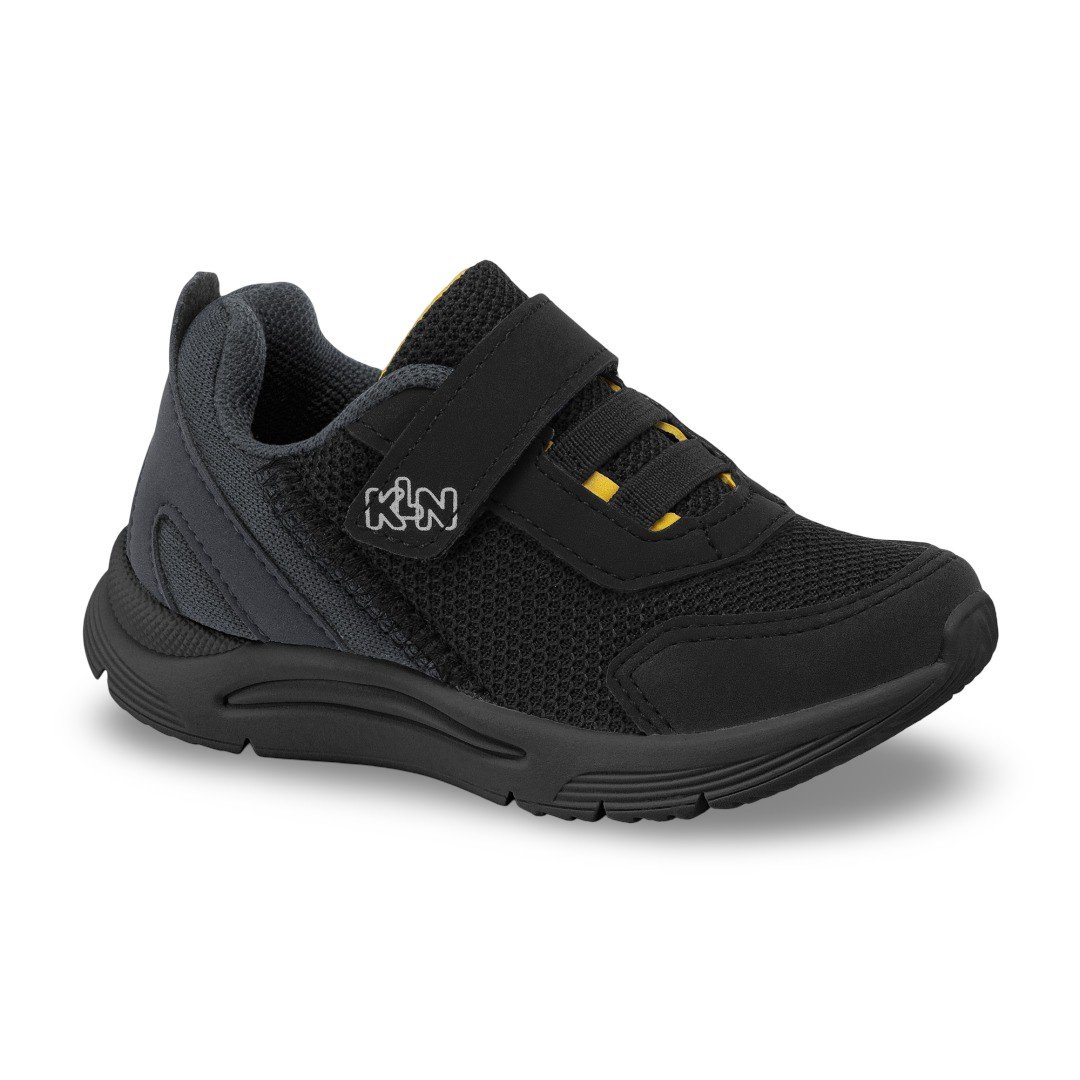 Tênis Infantil Menino Klin New Sport Mini Preto Amarelo