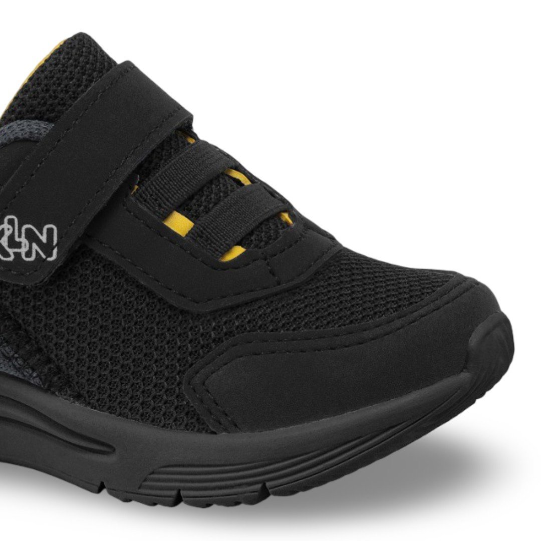 Tênis Infantil Menino Klin New Sport Mini Preto Amarelo Preto 3