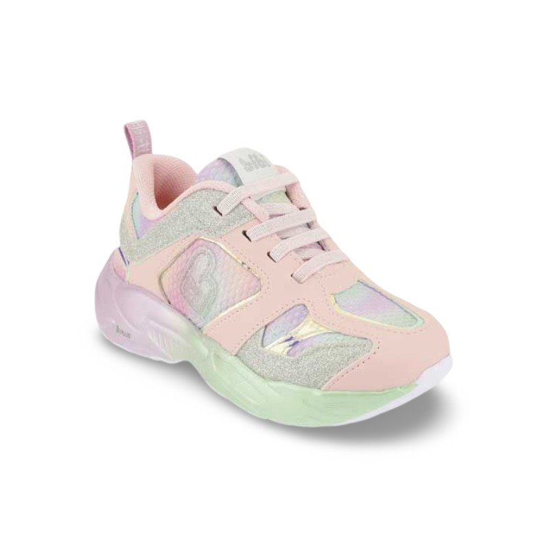 Tênis Infantil Menina Bibi Pegasus Rosa com Prata