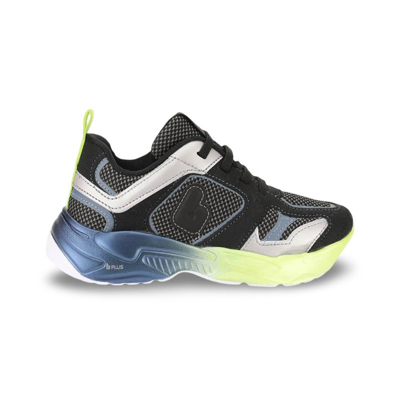 Tênis Infantil Menino Bibi Pegasus Preto com Verde Preto 3