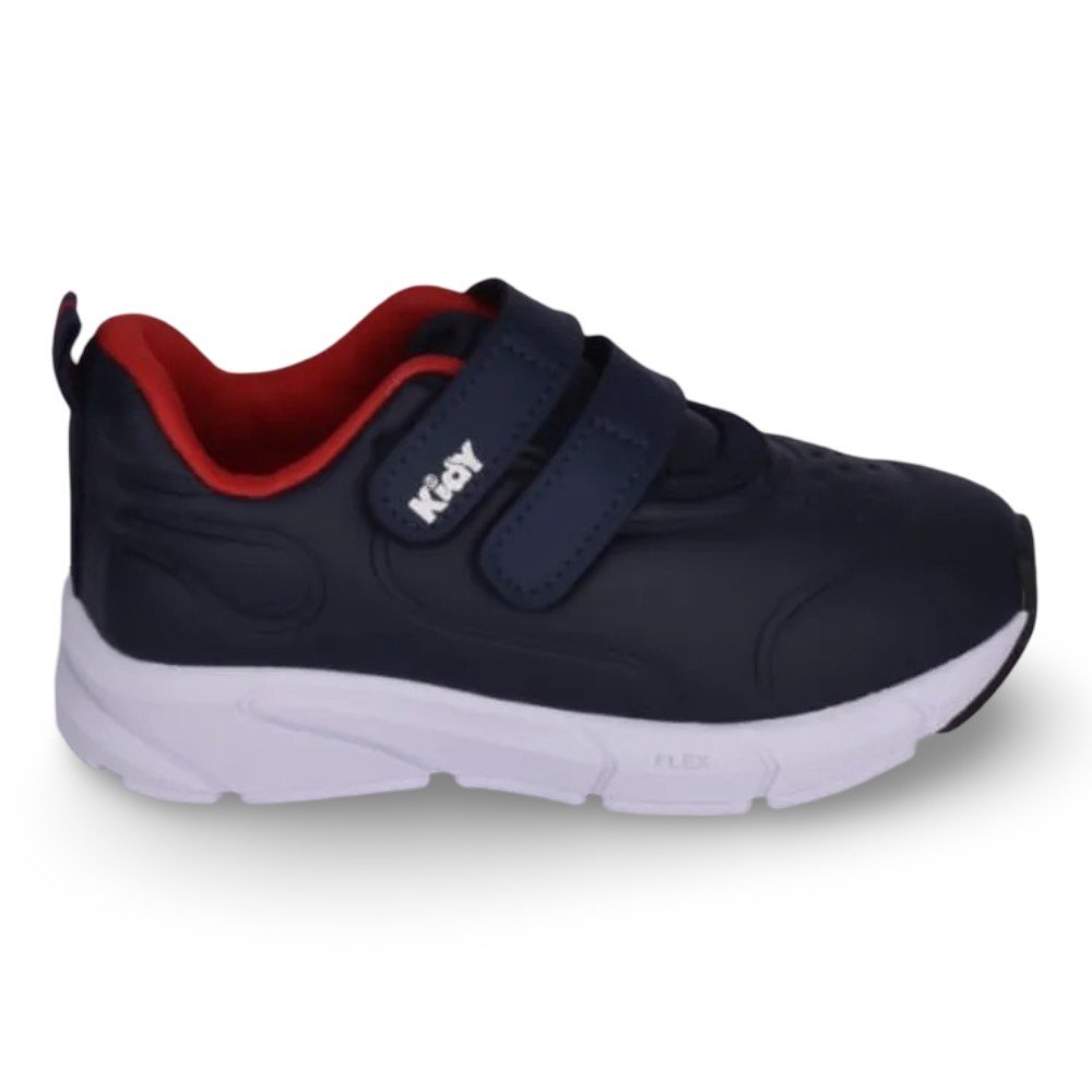 Tênis Infantil Menino Kidy Energy Baby Respitec Marinho Vermelho Azul Marinho 2