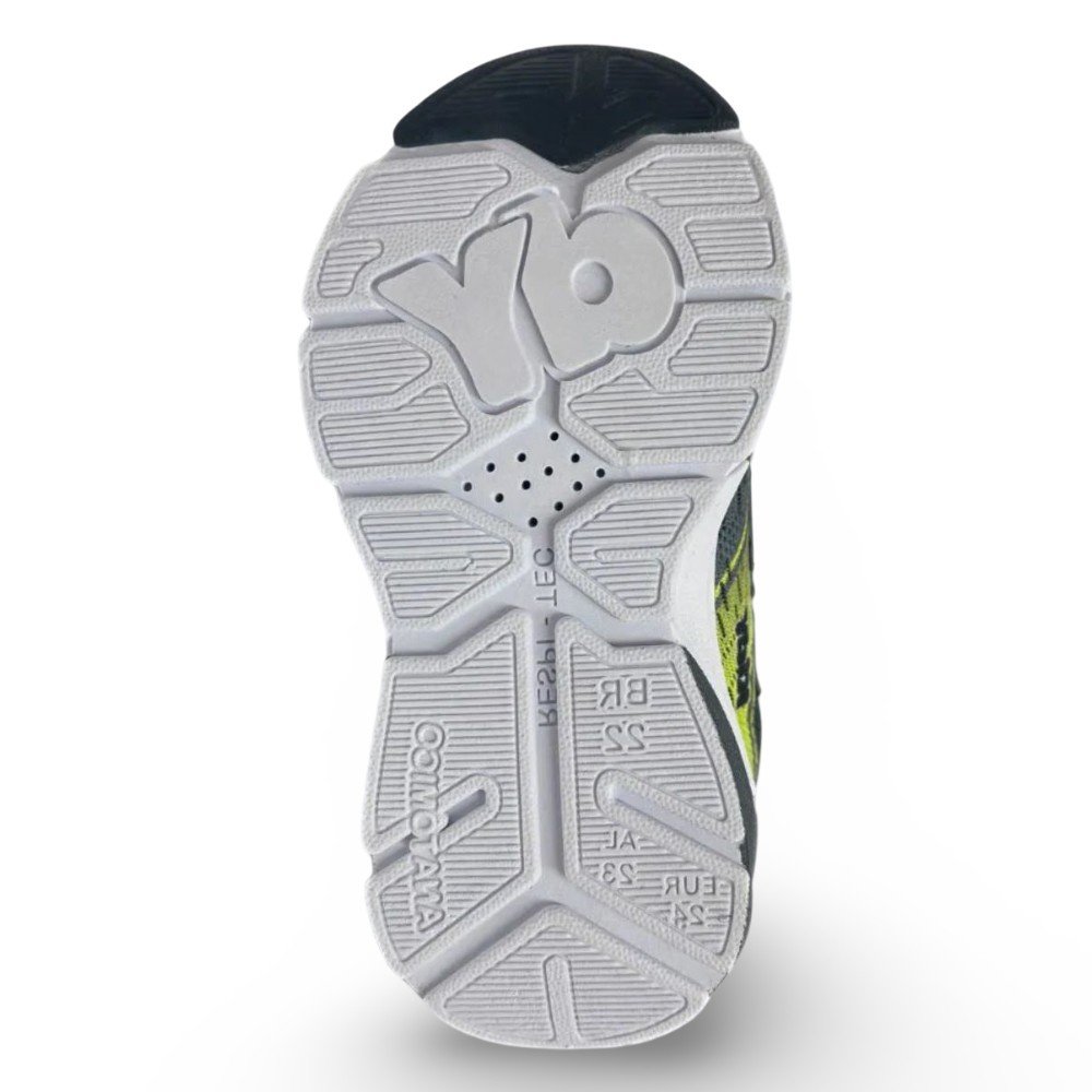 Tênis Infantil Menino Kidy Energy Baby Respitec Grafite Amarelo Cinza 4