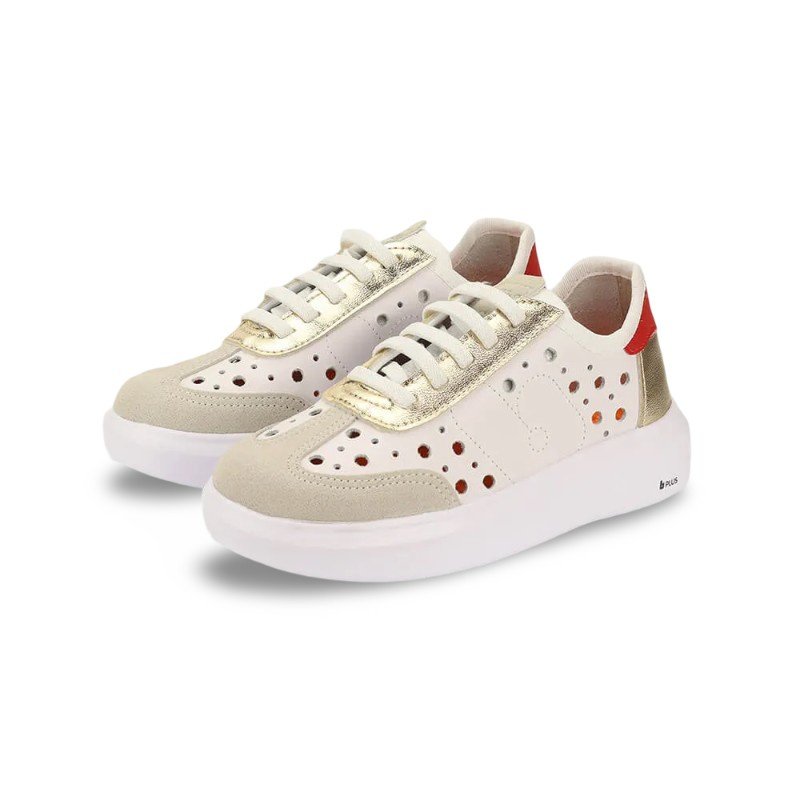 Tênis Infantil Menina Bibi Glam Branco e Dourado Branco 2