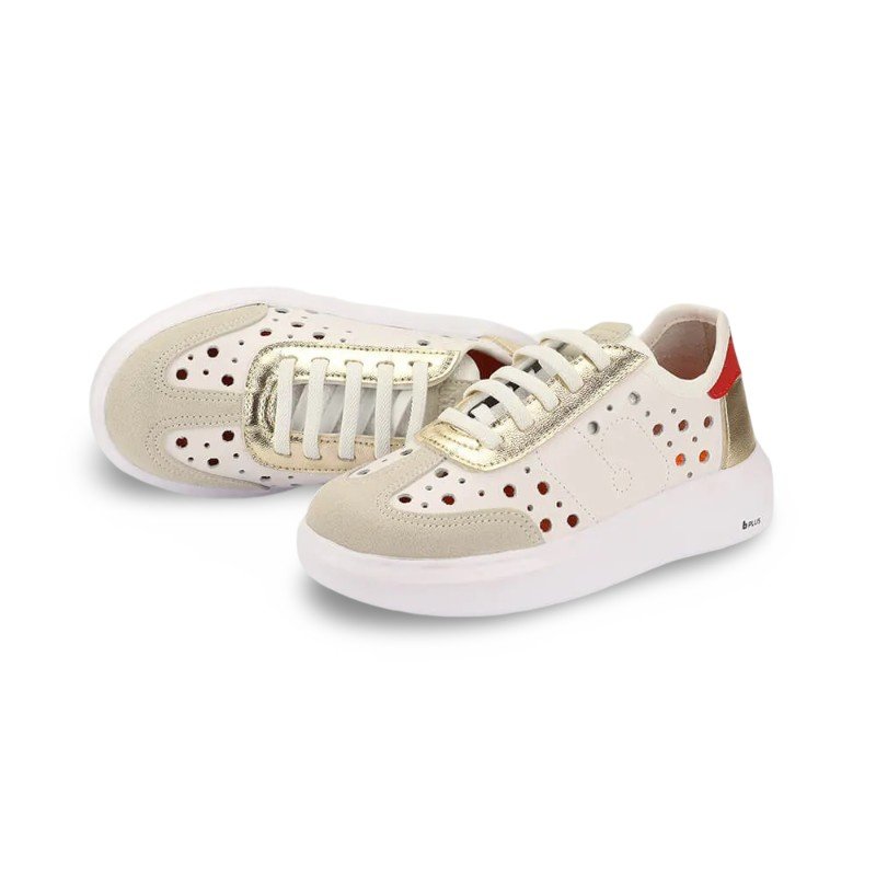 Tênis Infantil Menina Bibi Glam Branco e Dourado Branco 4