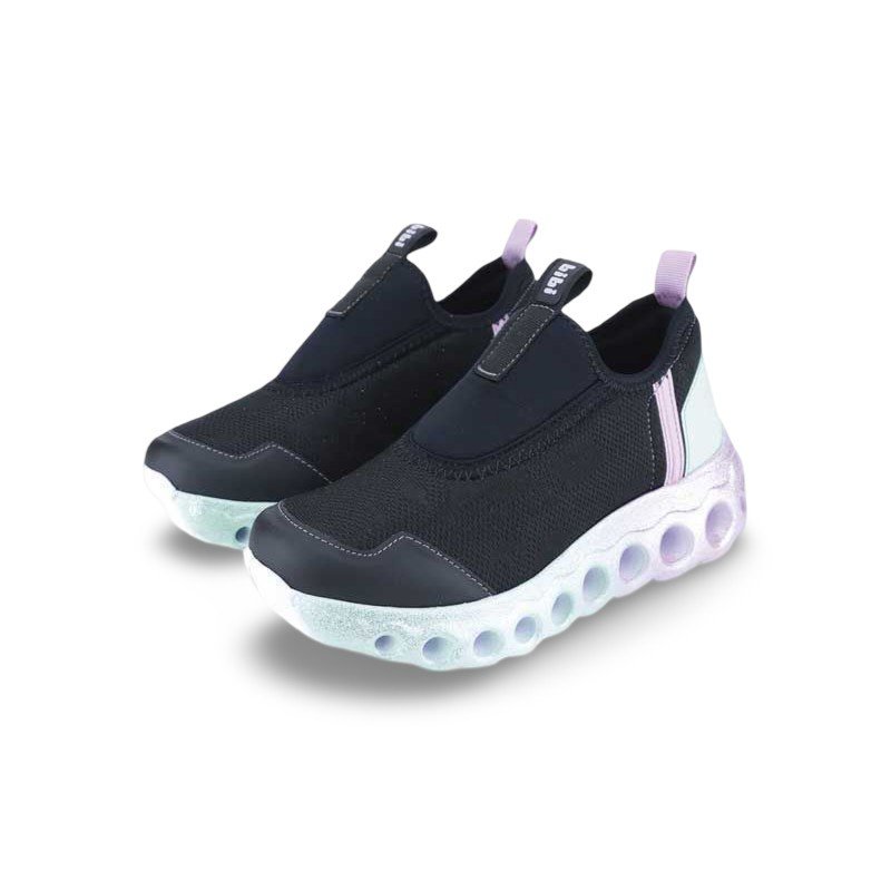 Tênis Infantil Menina Bibi Roller Sport Preto com Lilás Preto 2
