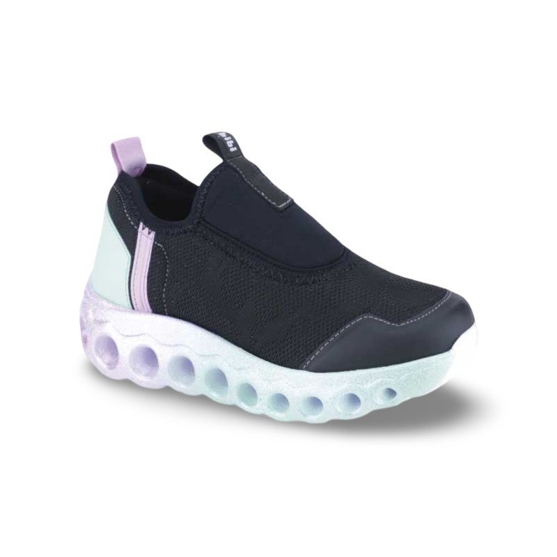 Tênis Infantil Menina Bibi Roller Sport Preto com Lilás
