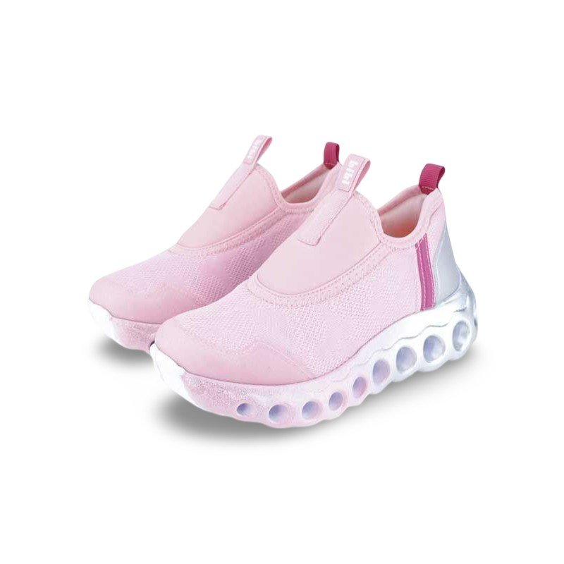 Tênis Infantil Menina Bibi Roller Sport Rosa Doce com Prata Rosa 2