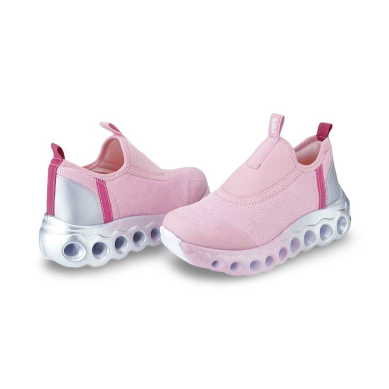 Tênis Infantil Menina Bibi Roller Sport Rosa Doce com Prata Rosa 3