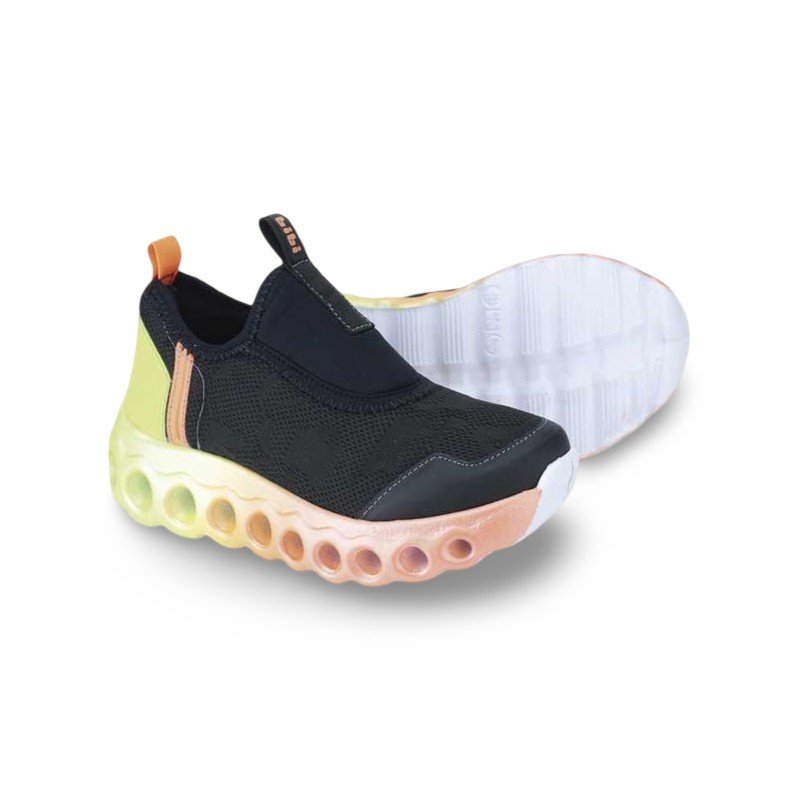 Tênis Infantil Menino Bibi Roller Sport Preto com Amarelo Preto 5