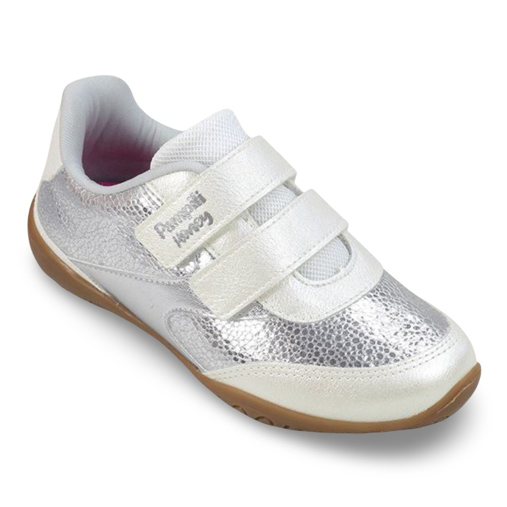 Tênis Infantil Menina Pampili New Honey Branco Prata