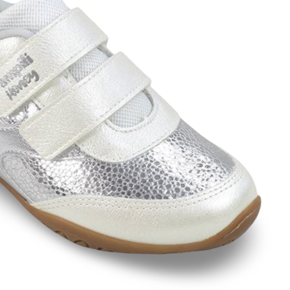 Tênis Infantil Menina Pampili New Honey Branco Prata Prata 2