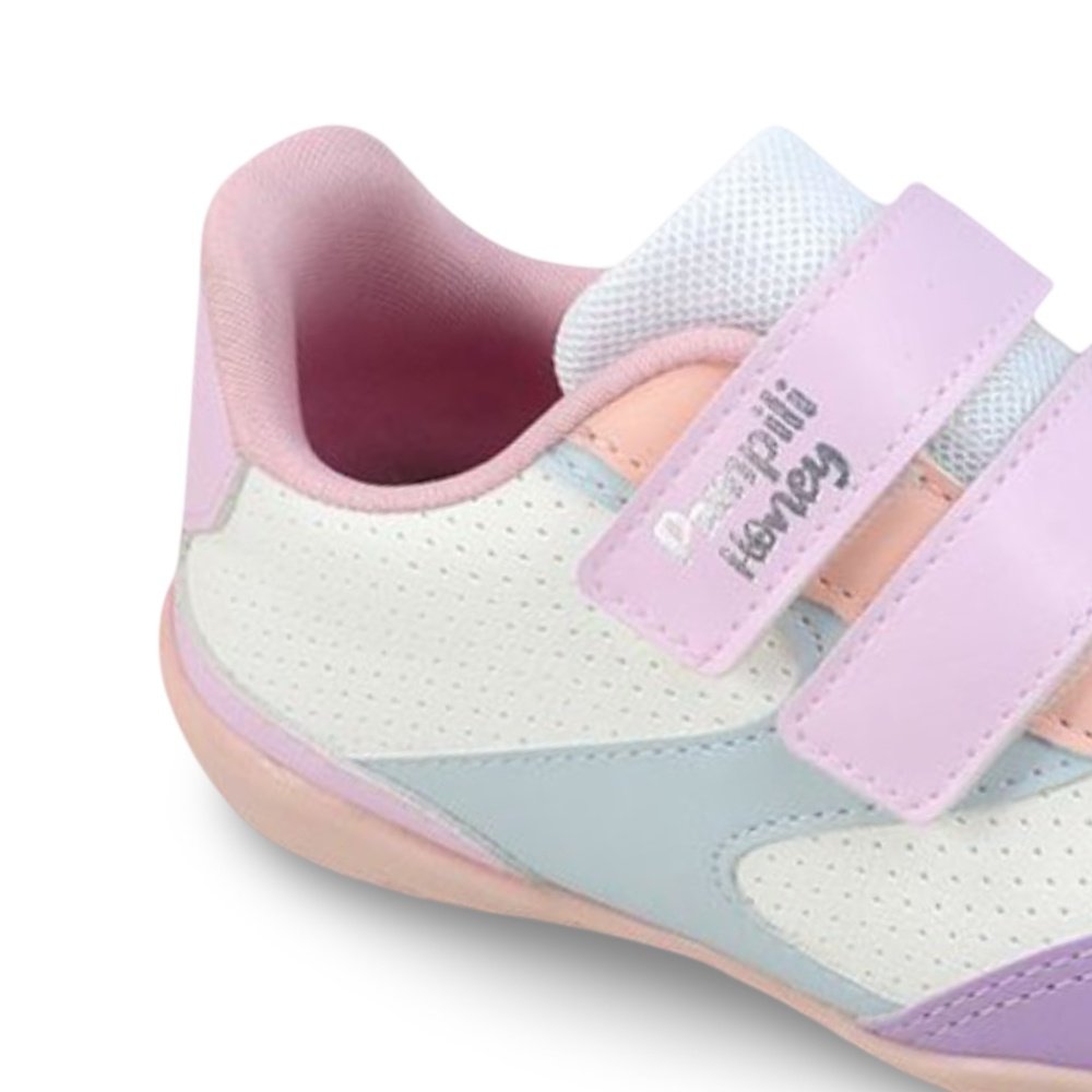 Tênis Infantil Menina Pampili New Honey Colorido Lilás Rosa Multicores 3