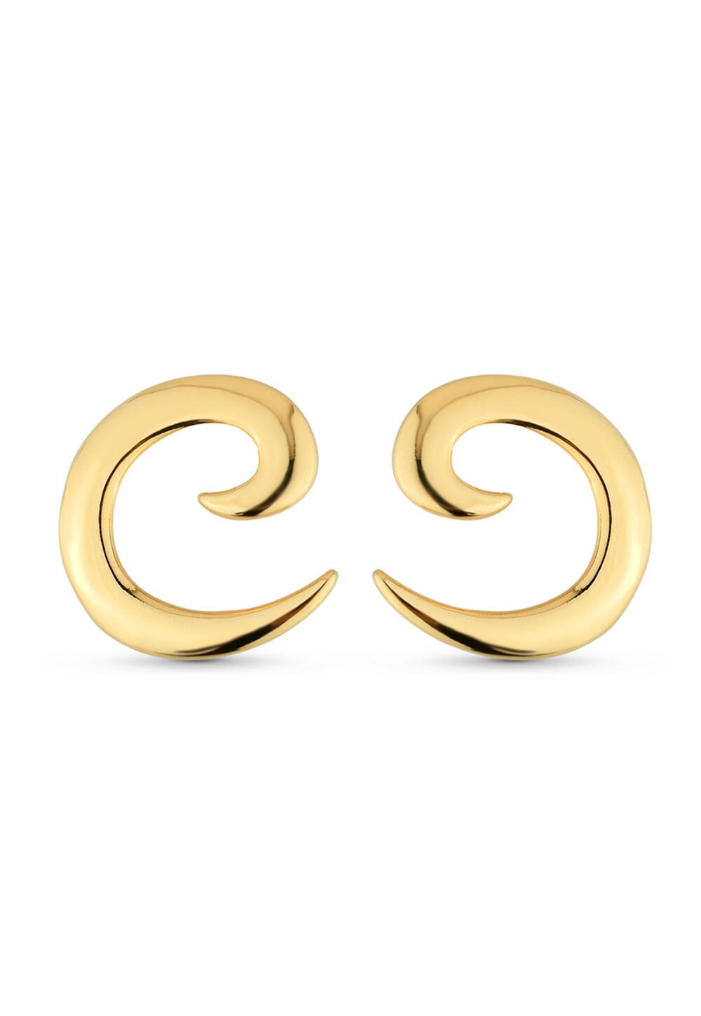 Brinco Semijoia Orgânico Espiral Banhado a Ouro 18k  Dourado 3