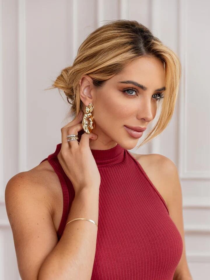 Pulseira Semijoia Malha Laminada Lisa 3MM Banhado a Ouro  Dourado 2