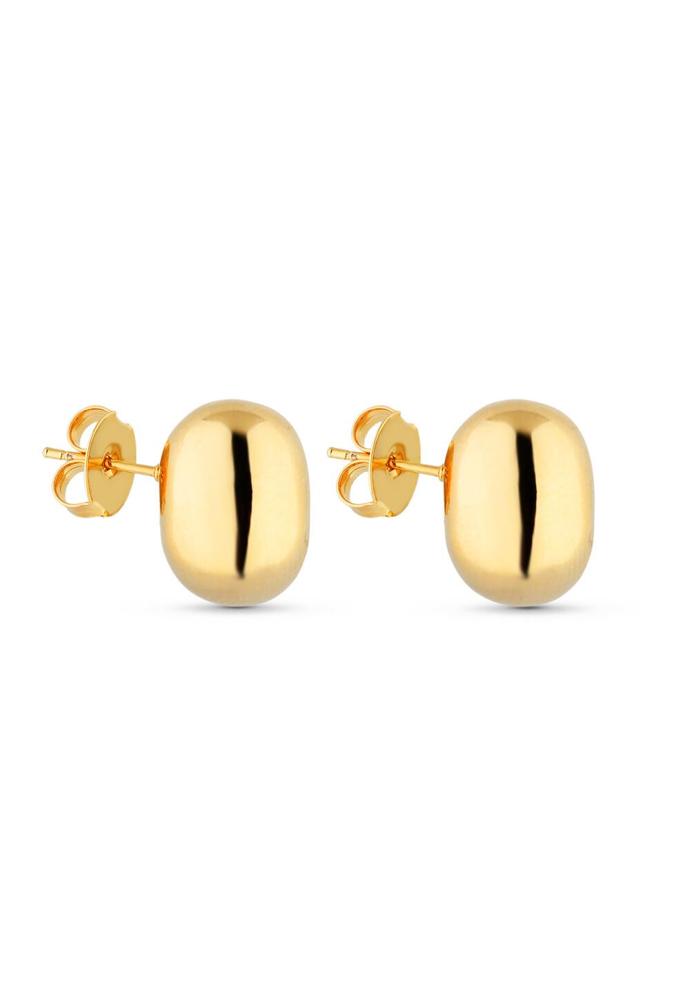 Brinco Semijoia Liso Banho Em Ouro 18k Dourado 2