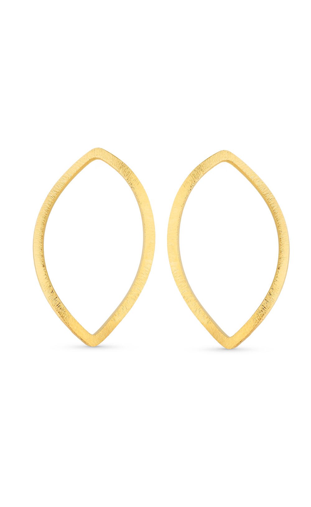 Brinco Semijoia Vazado Texturizado Ouro 18k