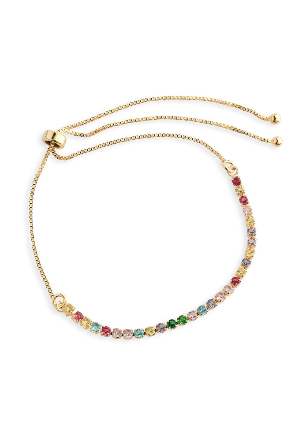 Pulseira Riviera Zircônias em Semijoia Ouro 18k