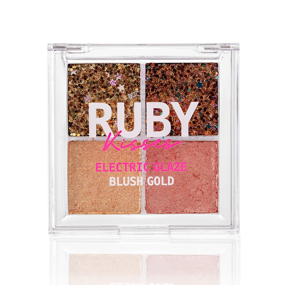Paleta de Sombras Glitter Blush Gold - Ruby Kisses