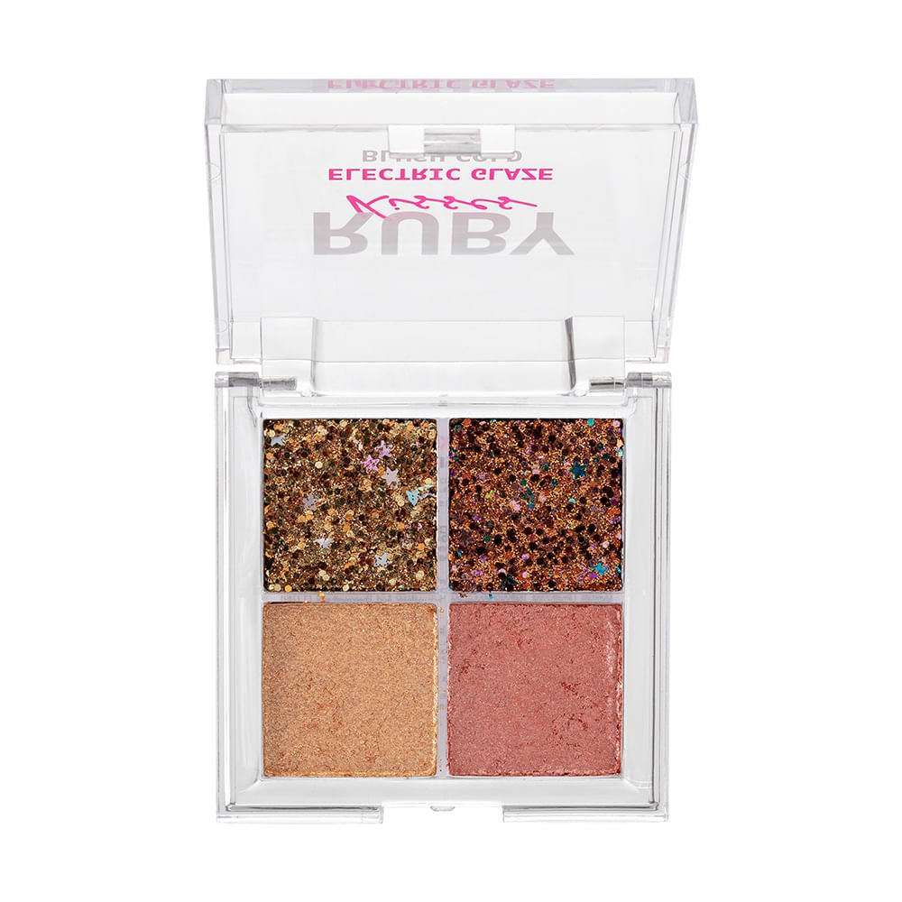 Paleta de Sombras Glitter Blush Gold - Ruby Kisses Marrom 2