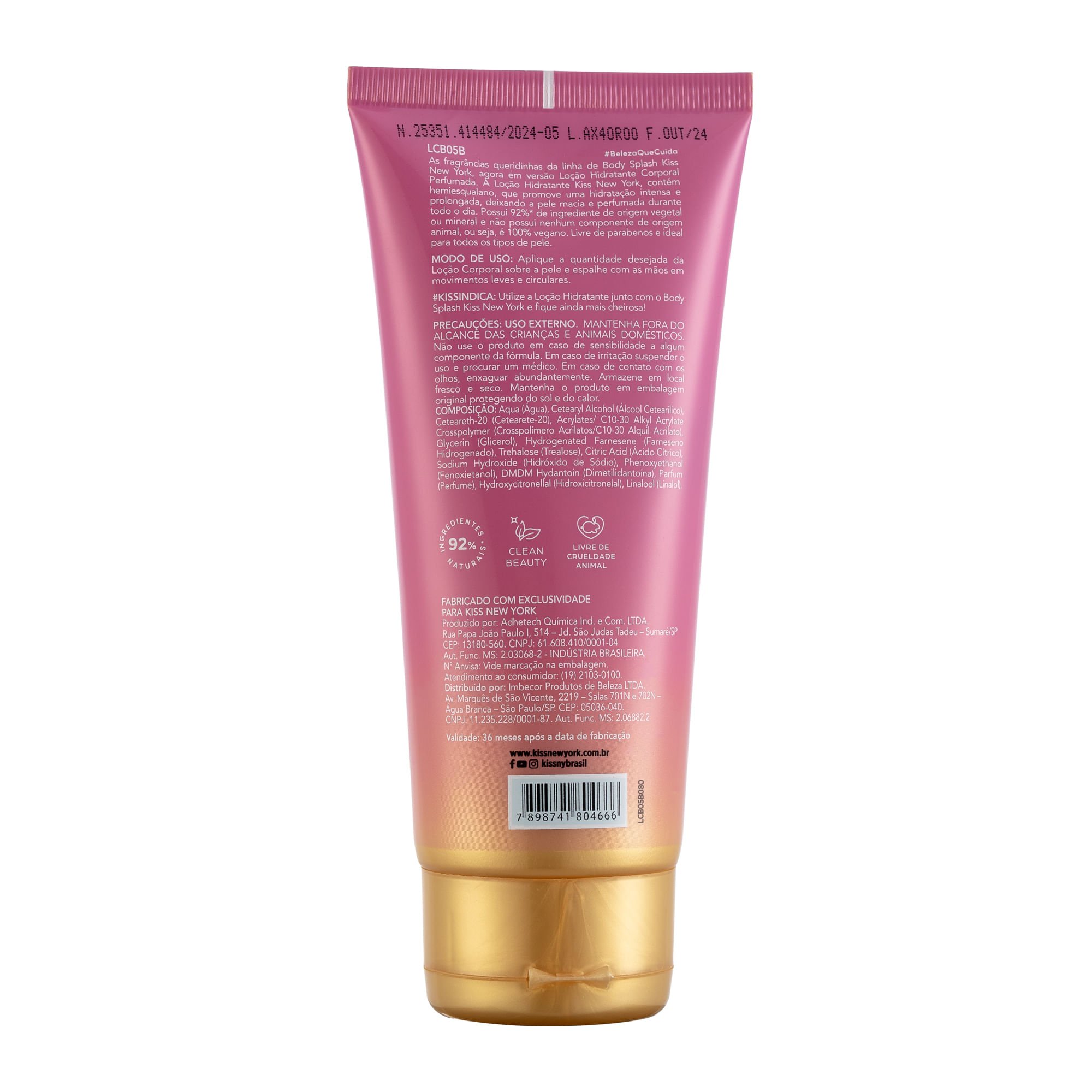 Loção Corporal Rose Glamour - Kiss New York 180ml 7