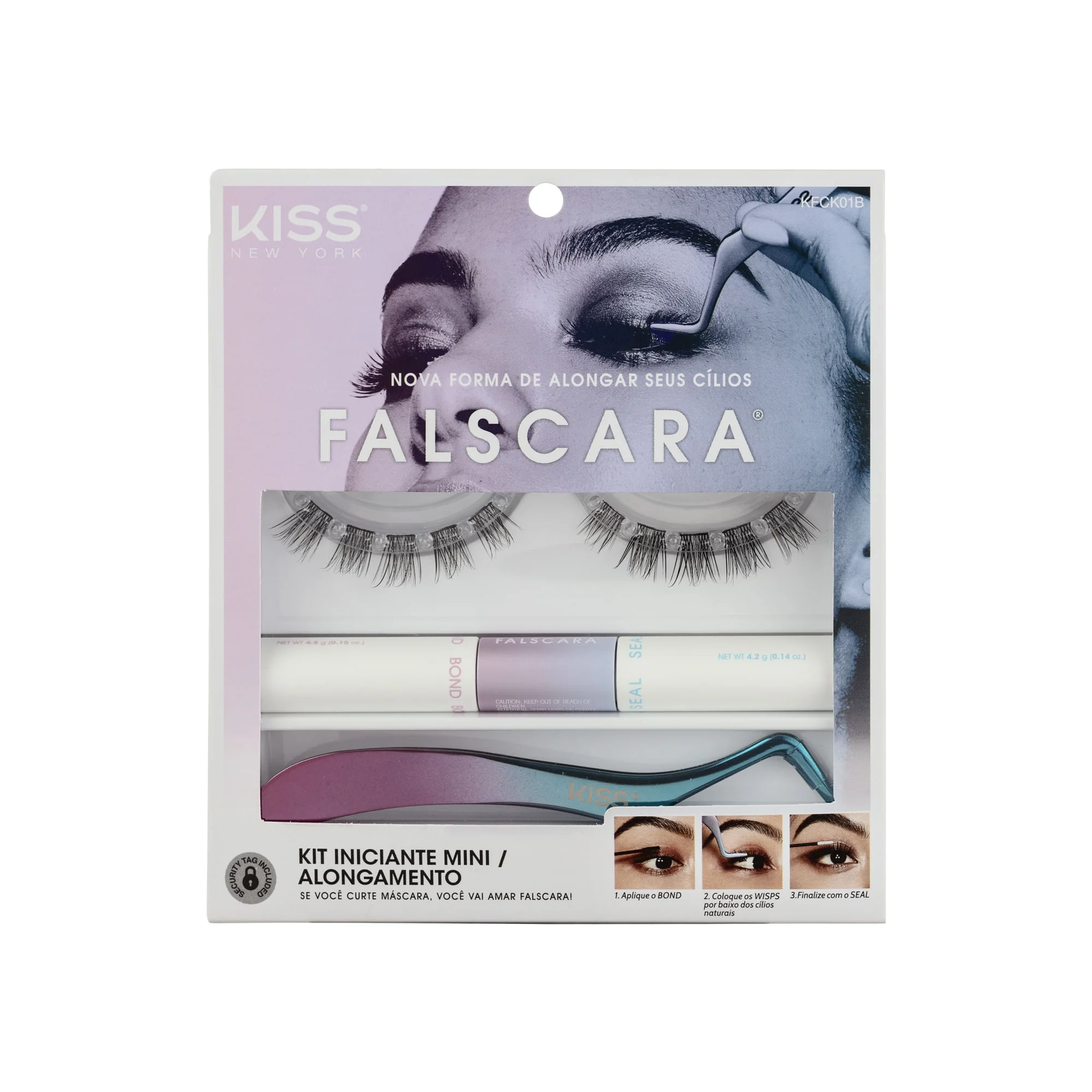 Kit Essencial Extensão de Cílios Falscara - Kiss New York ÚNICO 1