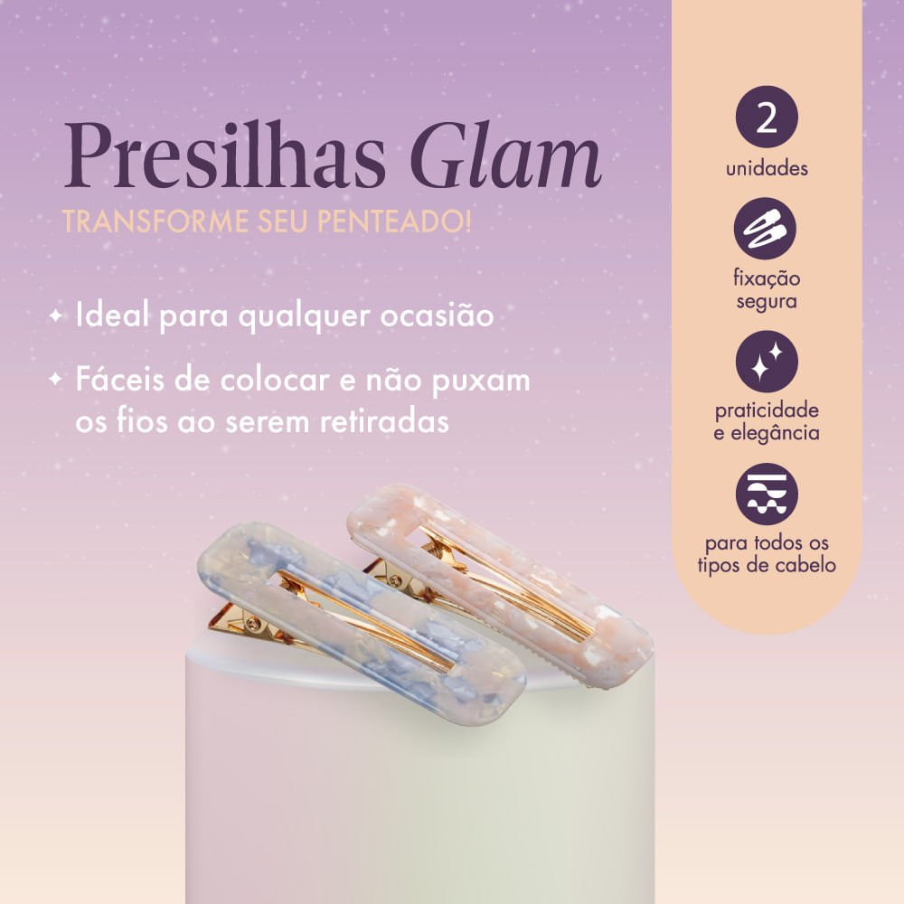 Presilhas Glam - ProArt Lilás 3