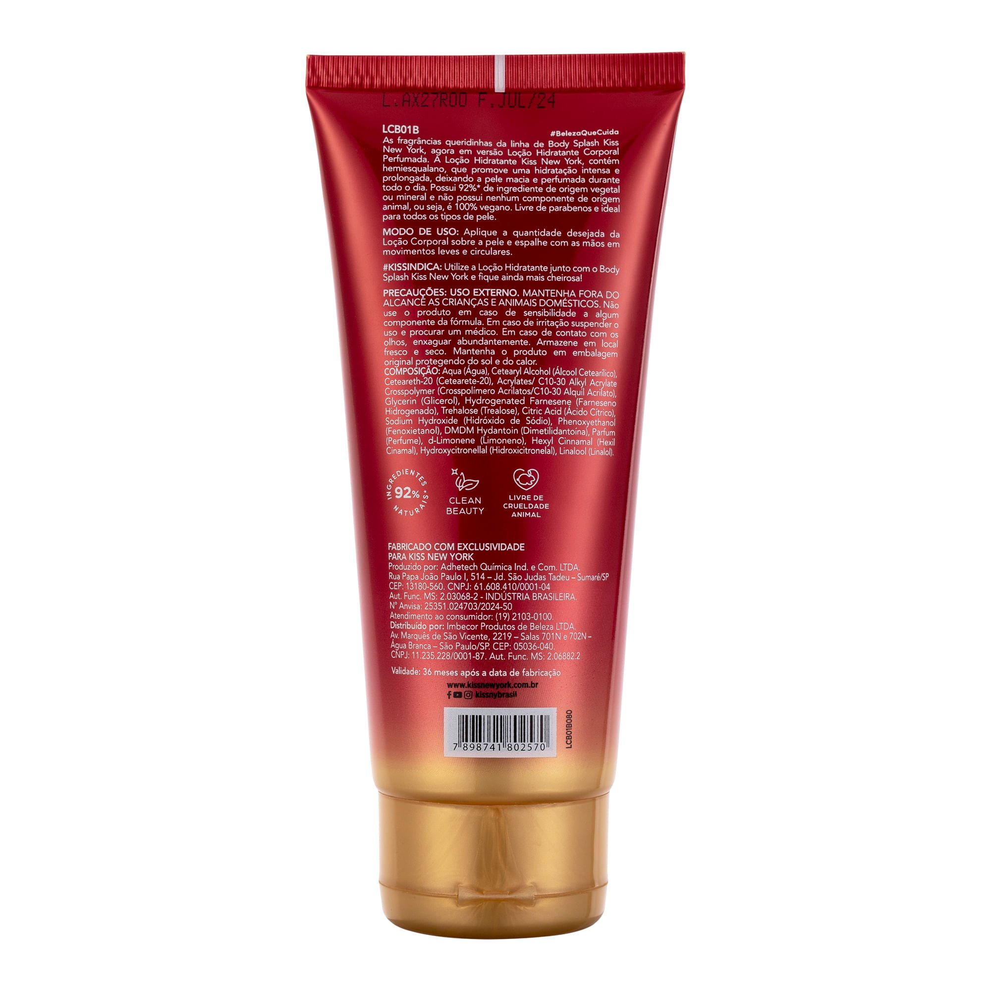 Loção Corporal Lady In Red - Kiss New York 180ml 2