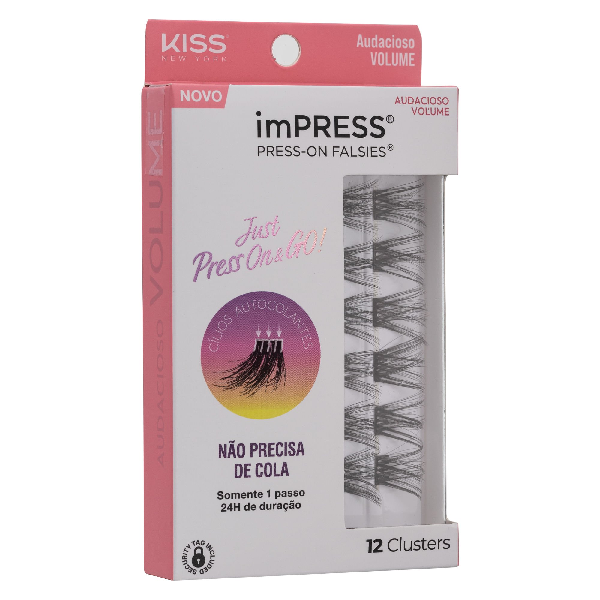 Cílios Postiços imPRESS Mini REFIL Audacioso Volume - Kiss New York Preto 2
