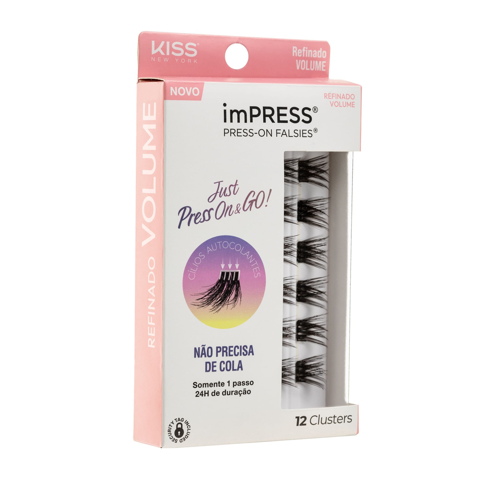 Cílios Postiços imPRESS Mini REFIL Refinado Volume - Kiss New York Preto 2