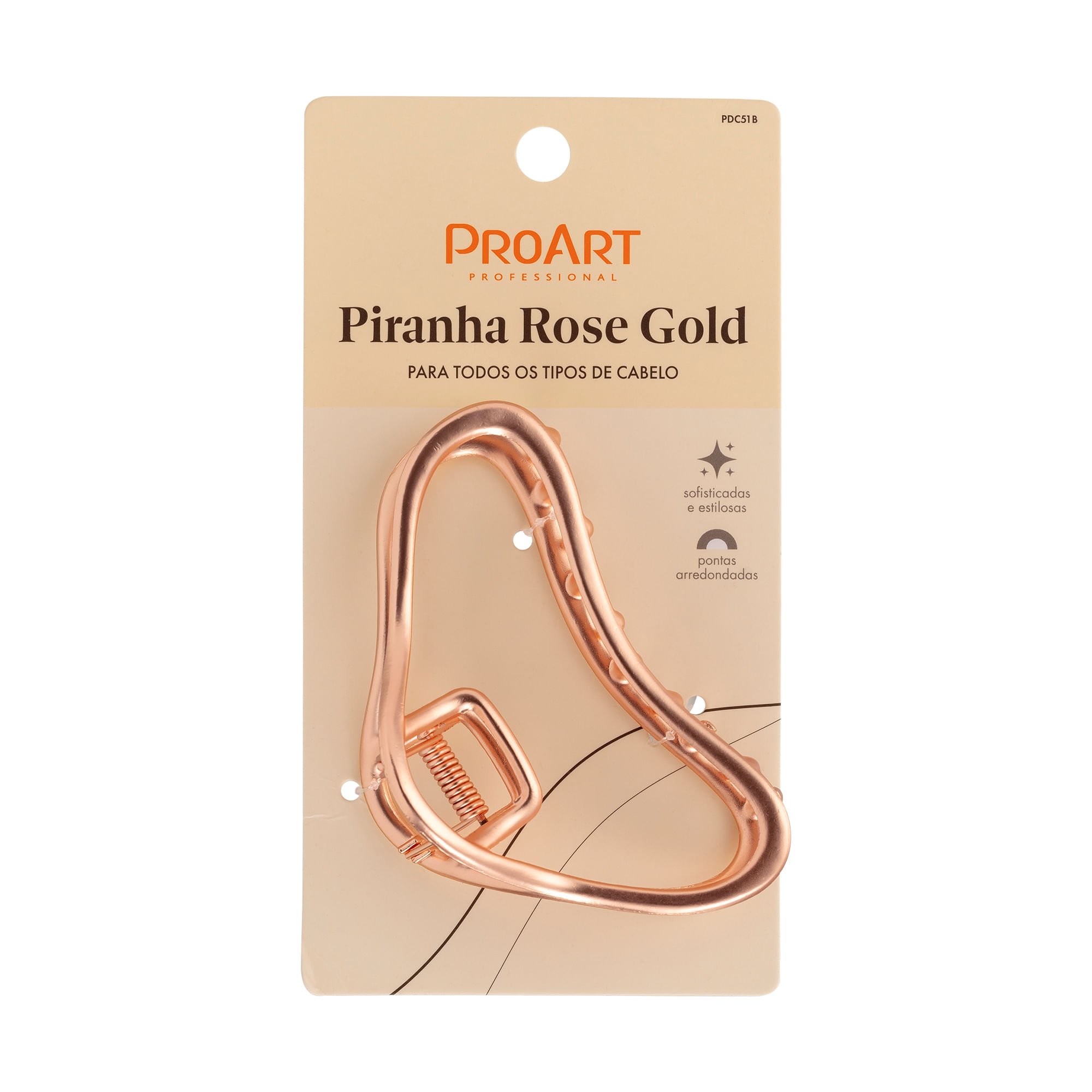 Piranha de Cabelo Rose Gold Nuvem - ProArt Rose Gold 3