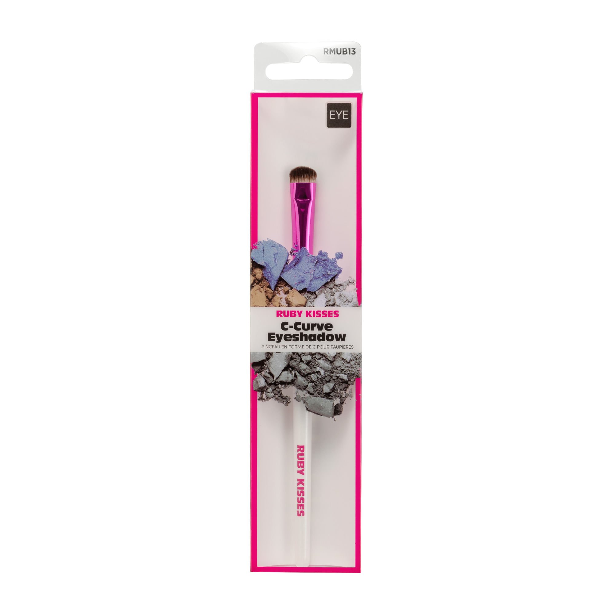 Pincel para Sombra Curvo - Ruby Kisses Rosa/Branco 3