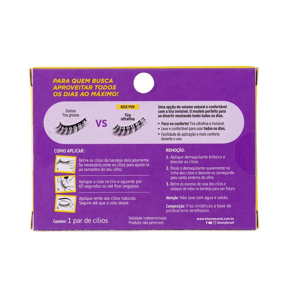 Cílios Postiços POV 05 - Kiss New York ÚNICO 7