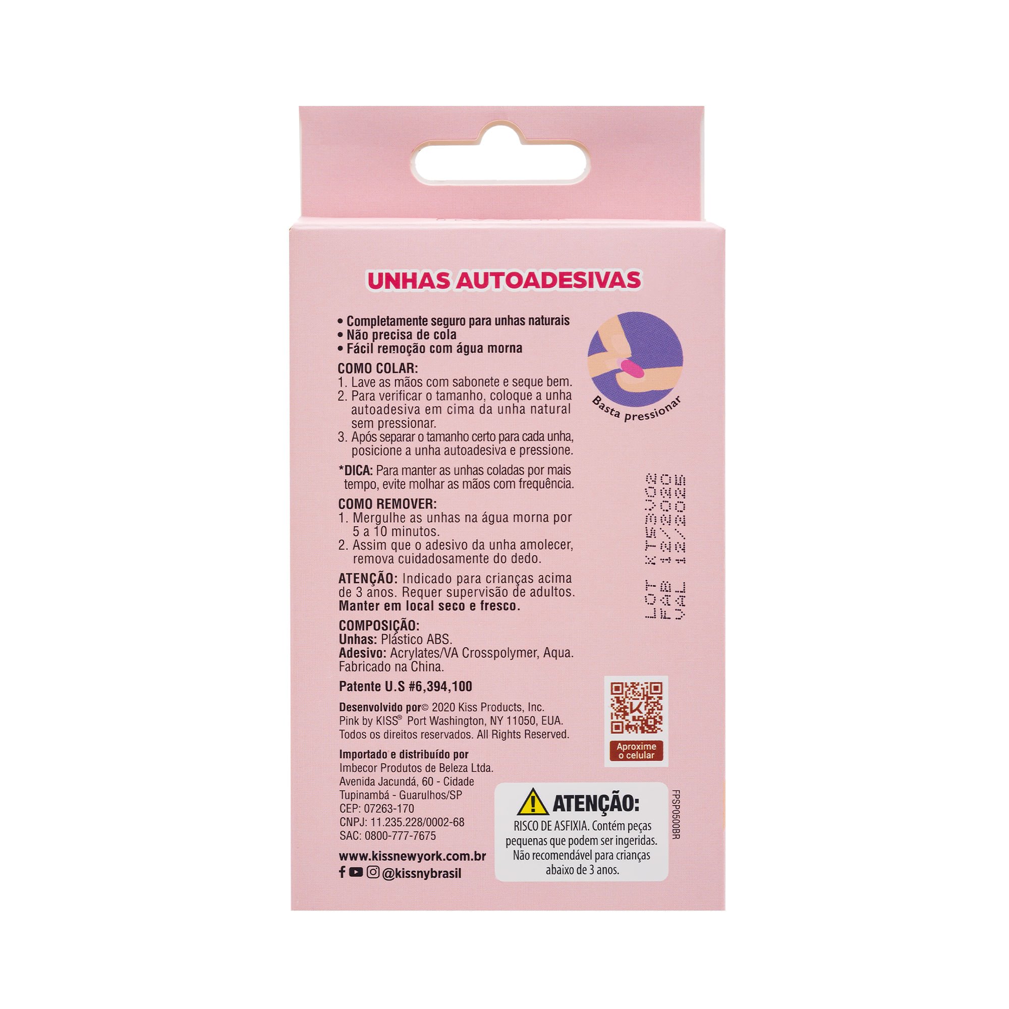 Unha Postiça Infantil Pink Pop Princess - Kiss New York ÚNICO 5