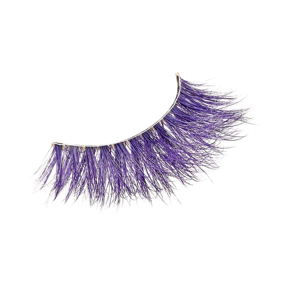 Cílios Postiços i-ENVY Color Couture Real Mink Full Colored Purple - Kiss New York Roxo 2