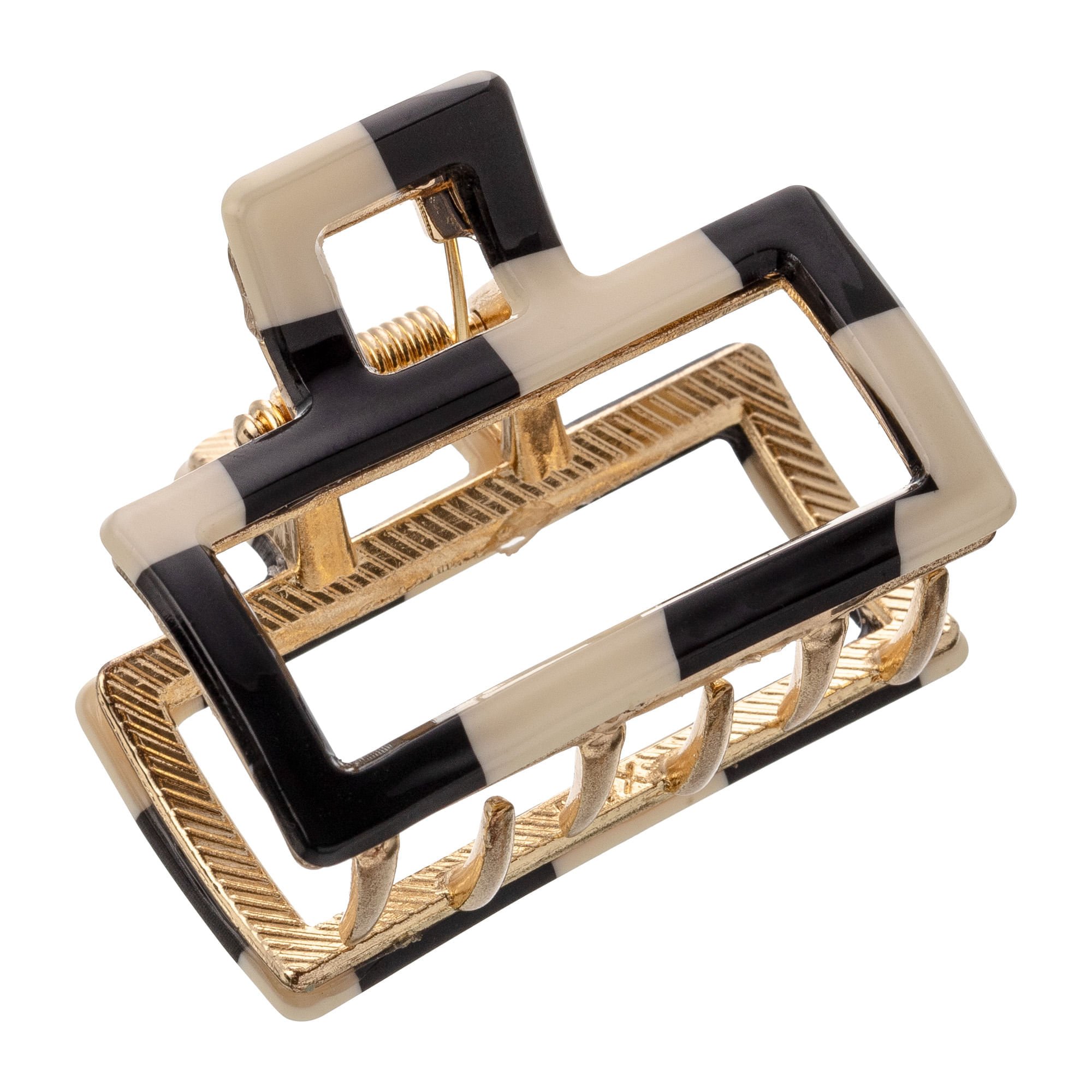 Piranha de Cabelo Classic Preta e Branca - ProArt Preto/Bege 1