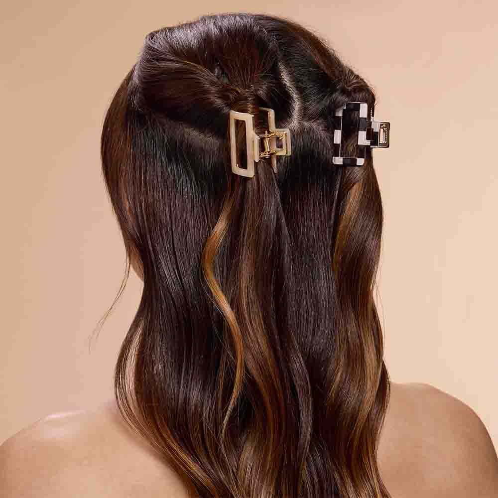 Piranha de Cabelo Classic Preta e Branca - ProArt Preto/Bege 2