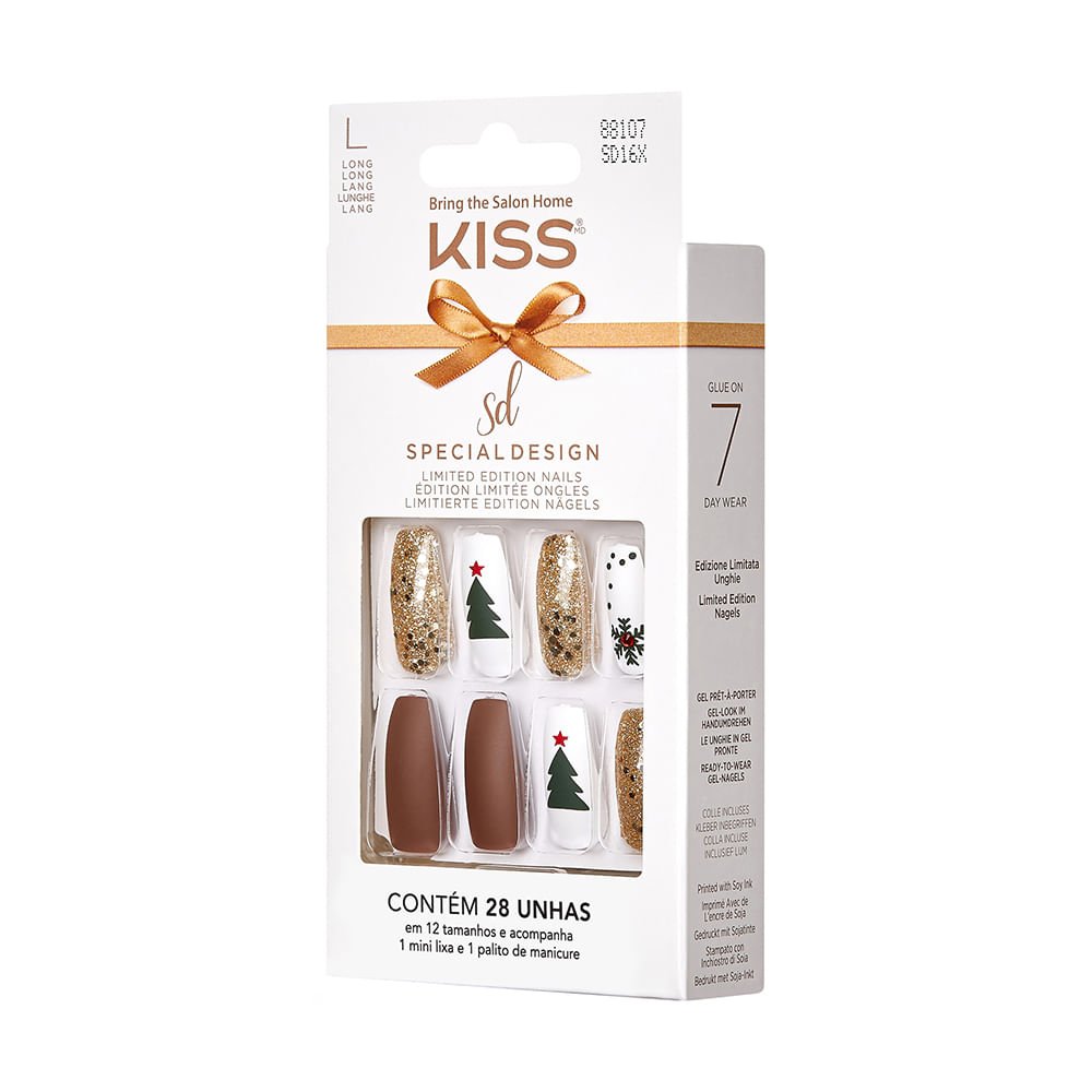 Unha Postiça North Pole - Kiss New York ÚNICO 2