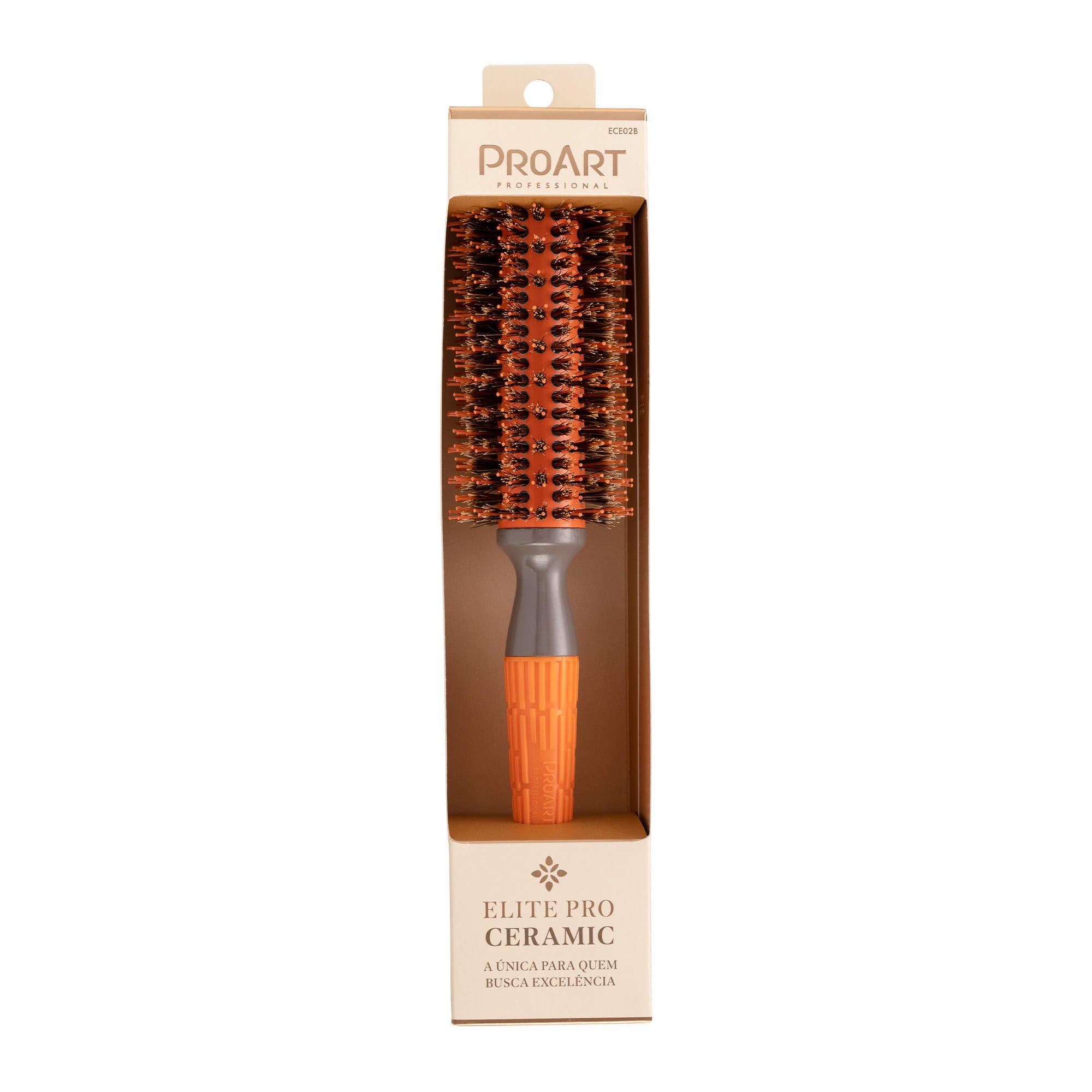 Escova Profissional Cerâmica Elite Pro 27mm - ProArt Cinza/Laranja 2