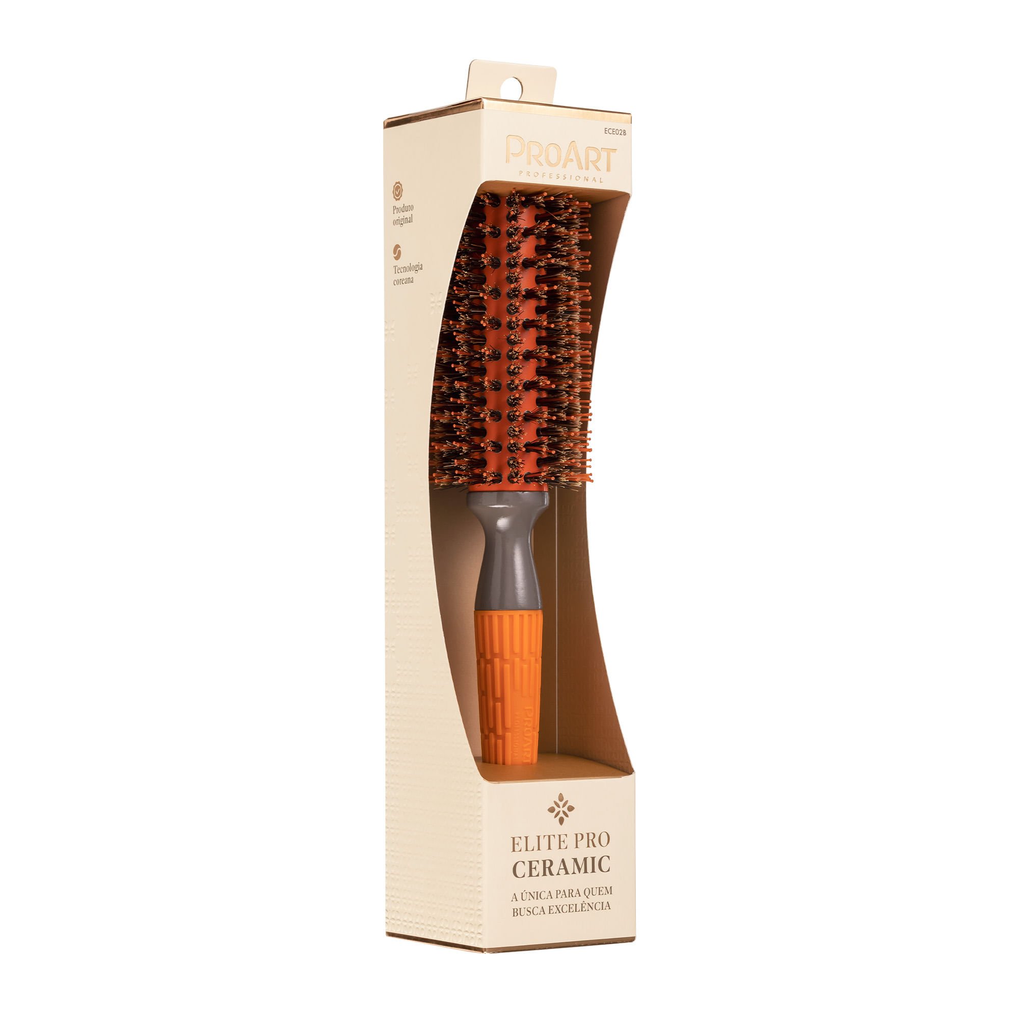 Escova Profissional Cerâmica Elite Pro 27mm - ProArt Cinza/Laranja 3