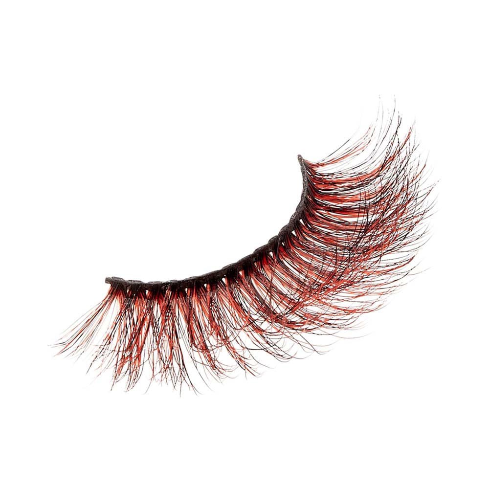 Cílios Postiços i-ENVY Color Couture Faux Mink Mixed Colored Amber - Kiss New York Vermelho 2