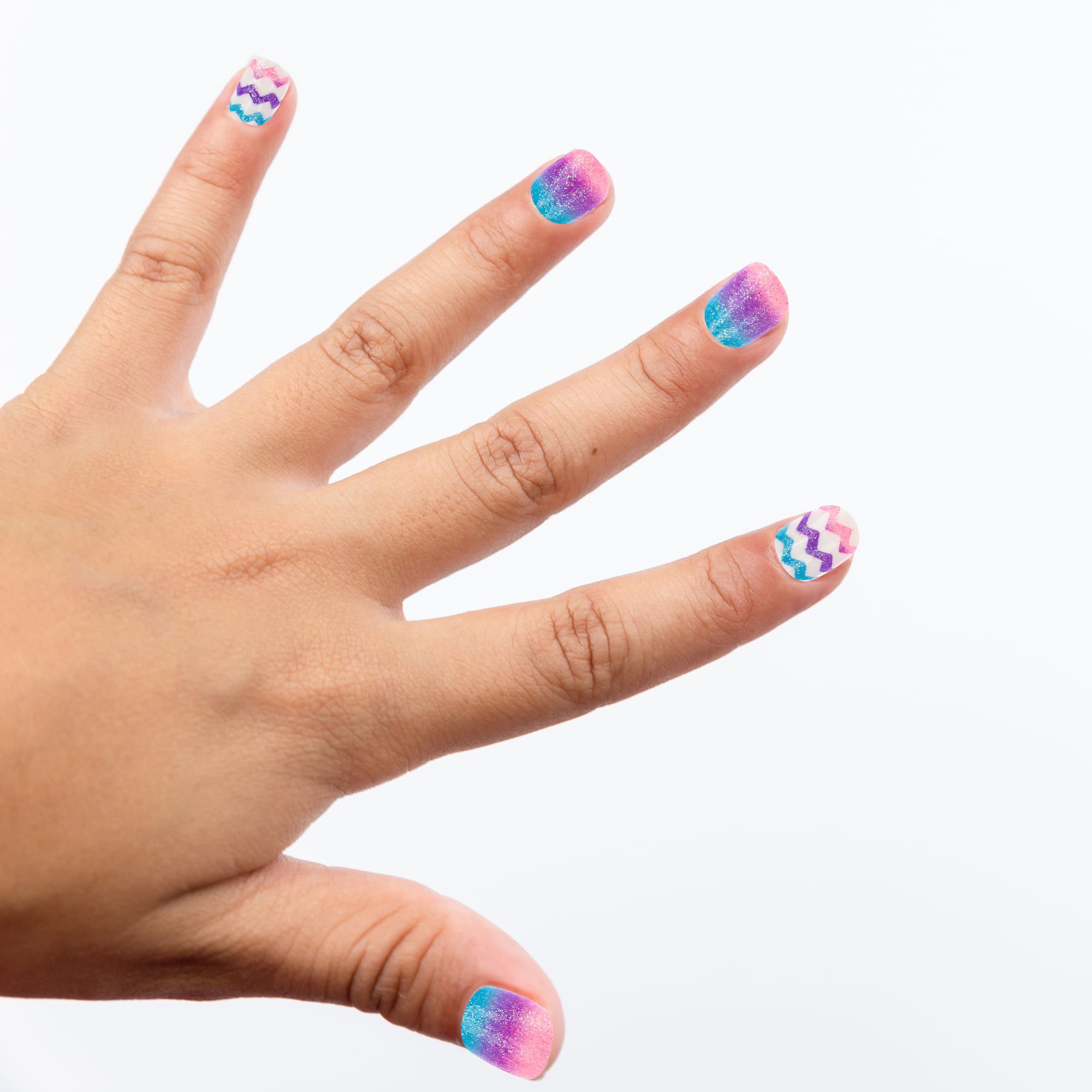 Unha Postiça Infantil Pink Rainbow - Kiss New York ÚNICO 4